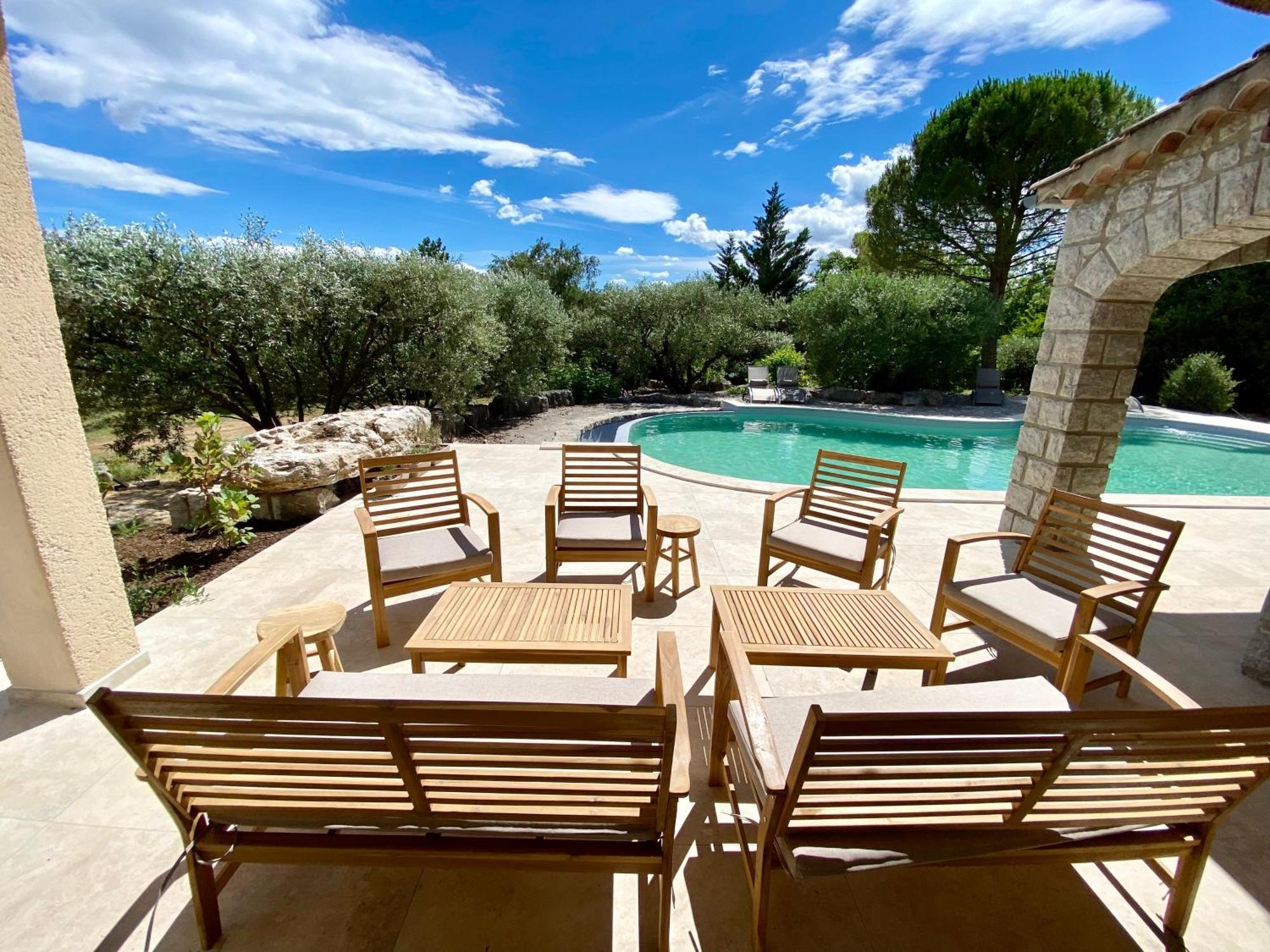 Maison Pour 12P, Piscine A Debordement Chauffee D'Avril A Octobre Inclus Ruoms Extérieur photo
